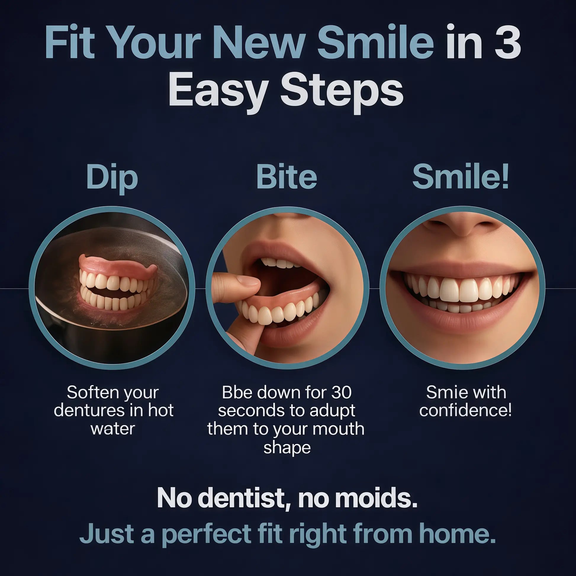 Premium Full Denture Set – Restore Your Confident Smile at Home