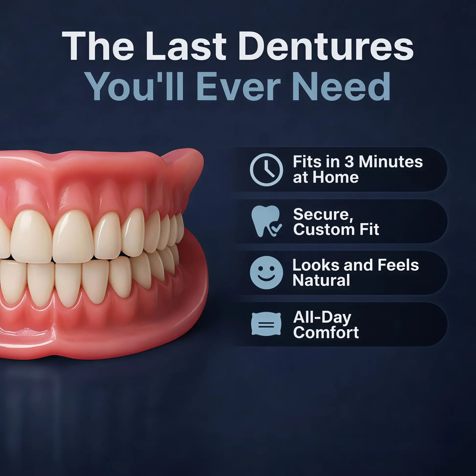Premium Full Denture Set – Restore Your Confident Smile at Home