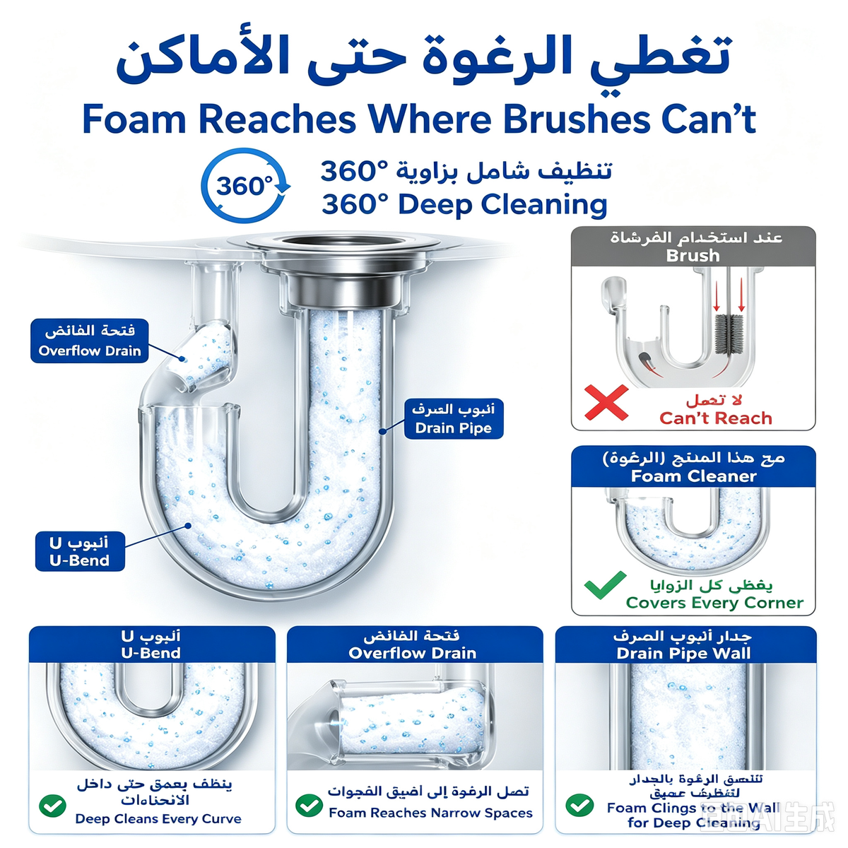 Powerful Drain Cleaning Tablets – Remove Clogs, Grease & Bad Odors Easily