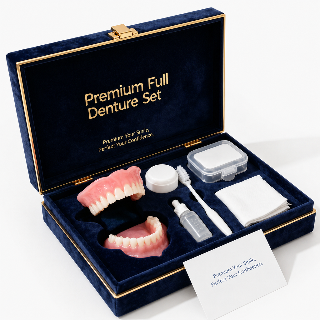 Premium Full Denture Set – Restore Your Confident Smile at Home