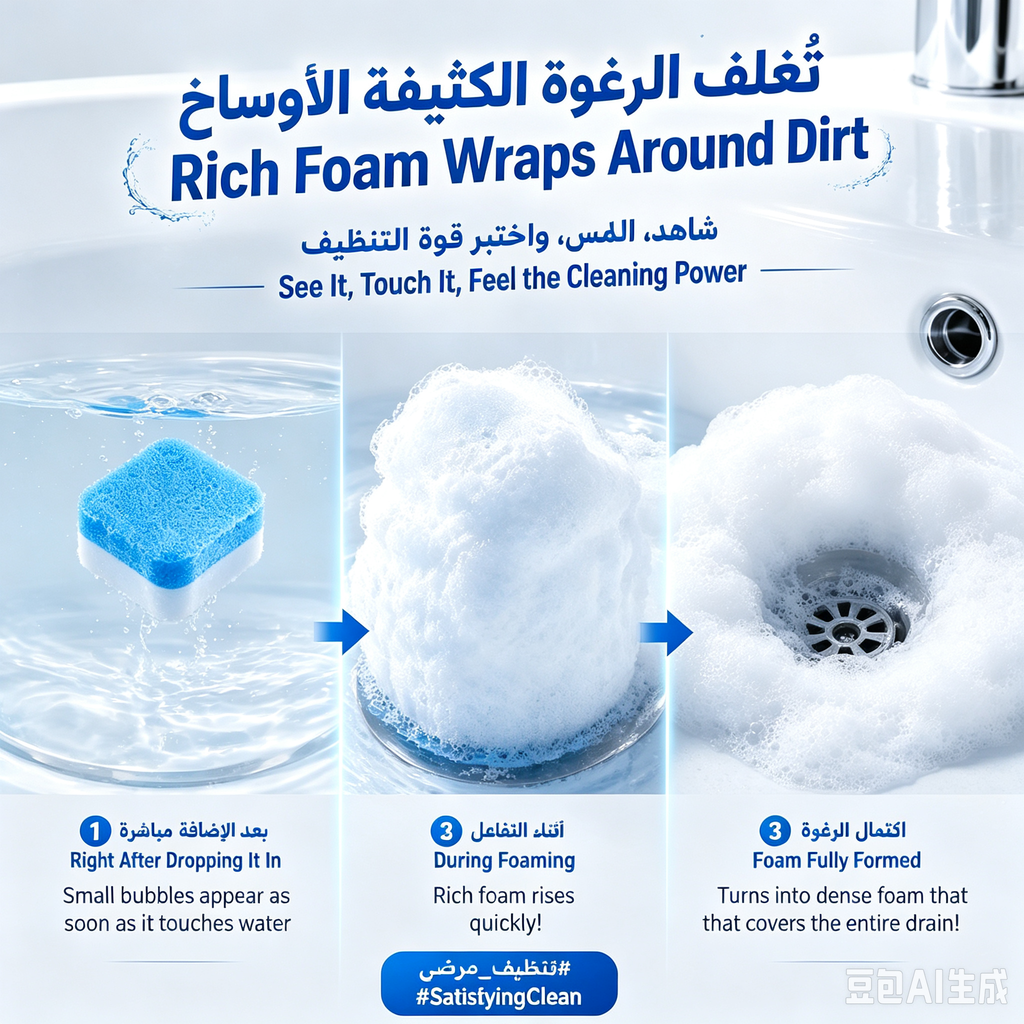 Powerful Drain Cleaning Tablets – Remove Clogs, Grease & Bad Odors Easily