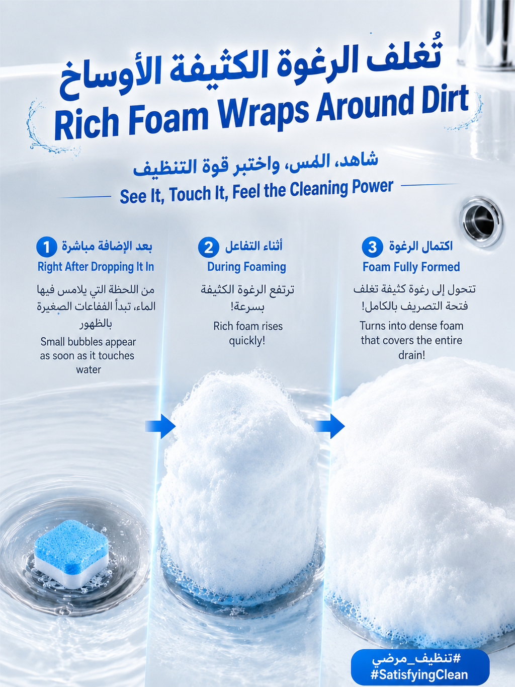 Powerful Drain Cleaning Tablets – Remove Clogs, Grease & Bad Odors Easily