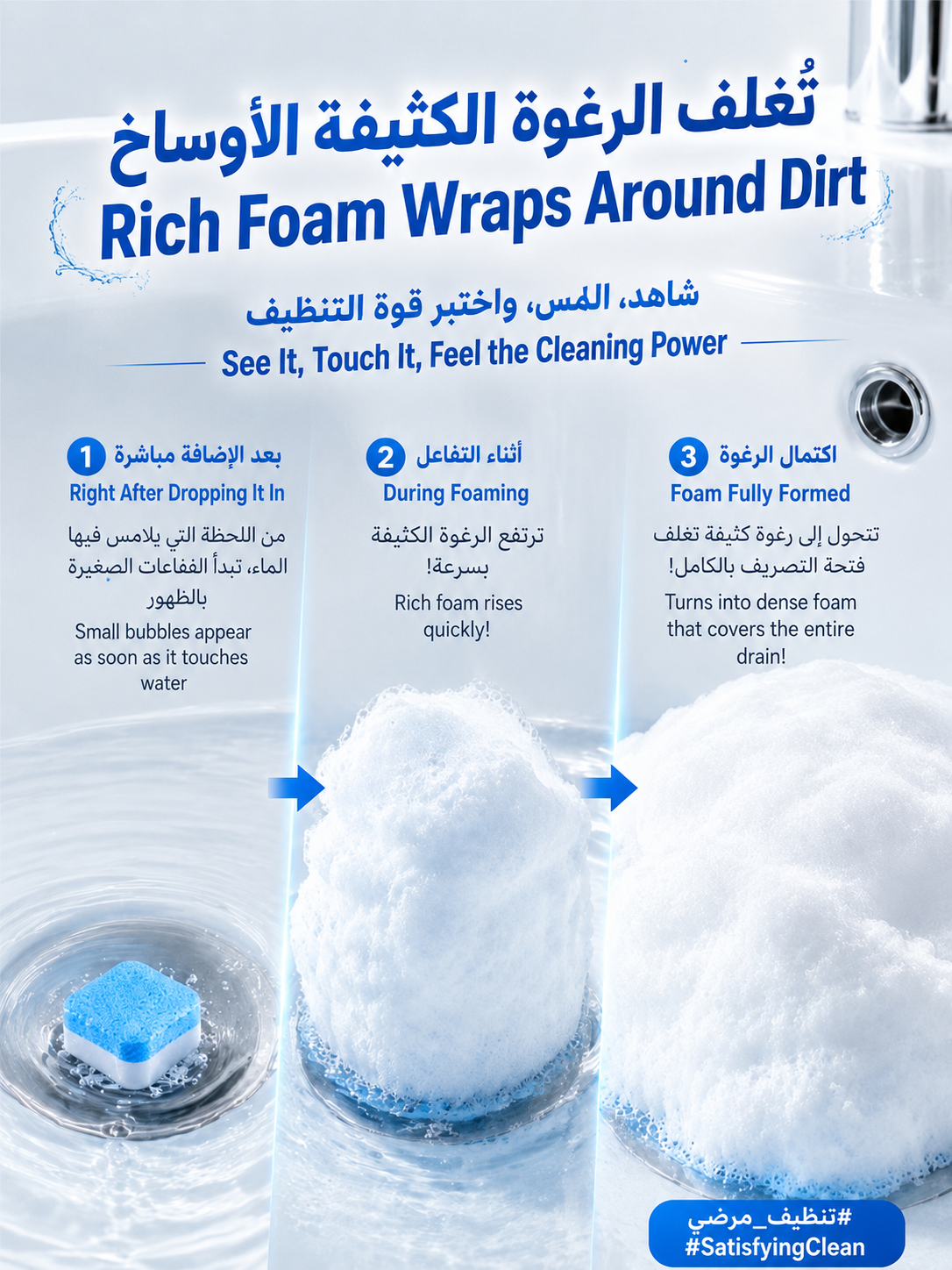 Powerful Drain Cleaning Tablets – Remove Clogs, Grease & Bad Odors Easily