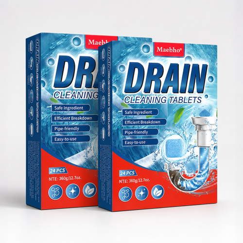 Powerful Drain Cleaning Tablets – Remove Clogs, Grease & Bad Odors Easily