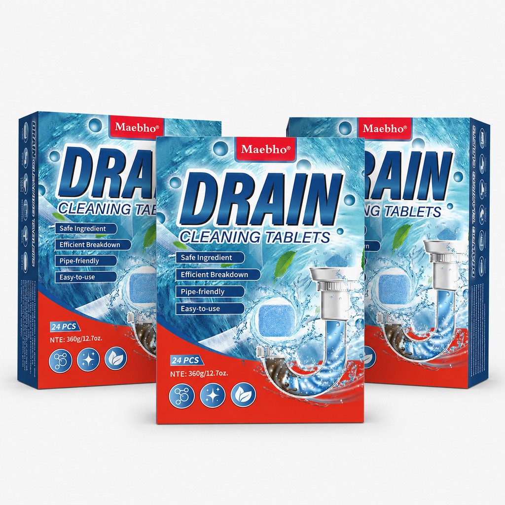 Powerful Drain Cleaning Tablets – Remove Clogs, Grease & Bad Odors Easily