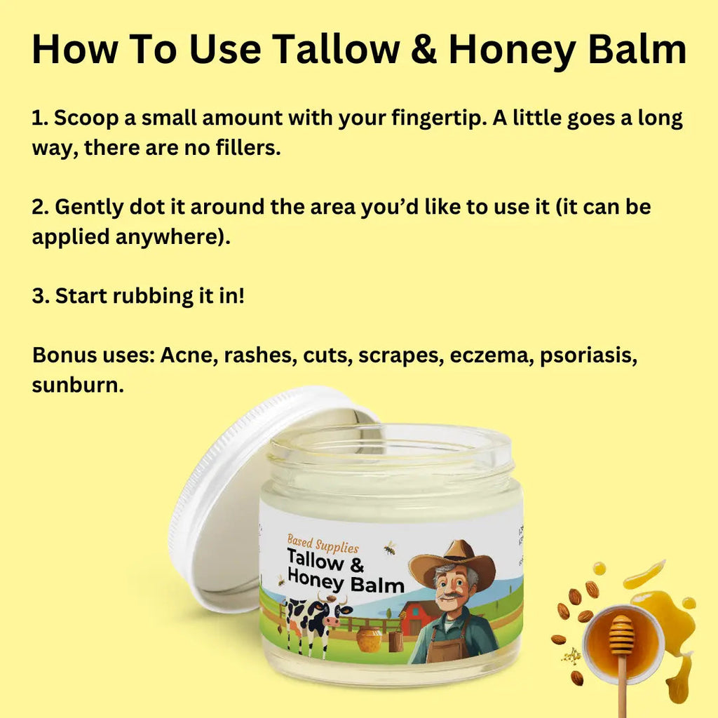 Tallow & Honey Balm – Deep Moisture & Skin Barrier Support