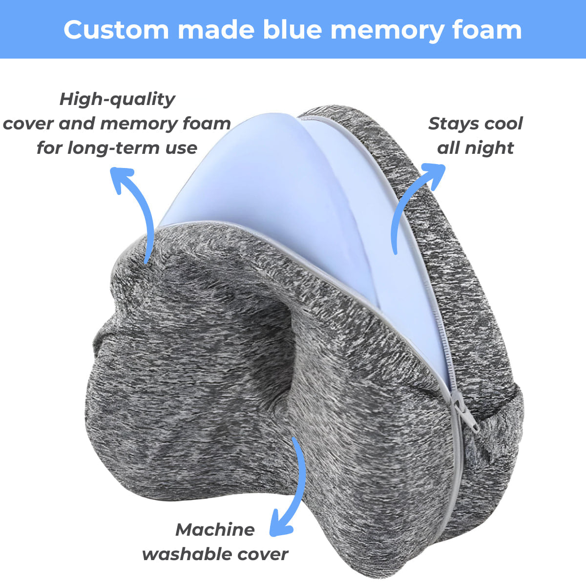Buyora Leg & Knee Alignment Pillow – Hip & Lower Back Support for Better Sleep